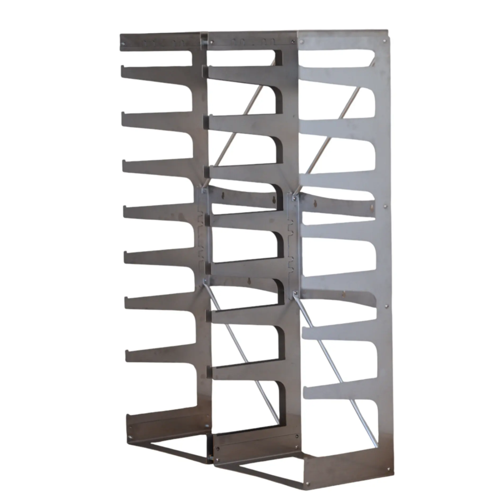 Rack en inox 16 places horizontal